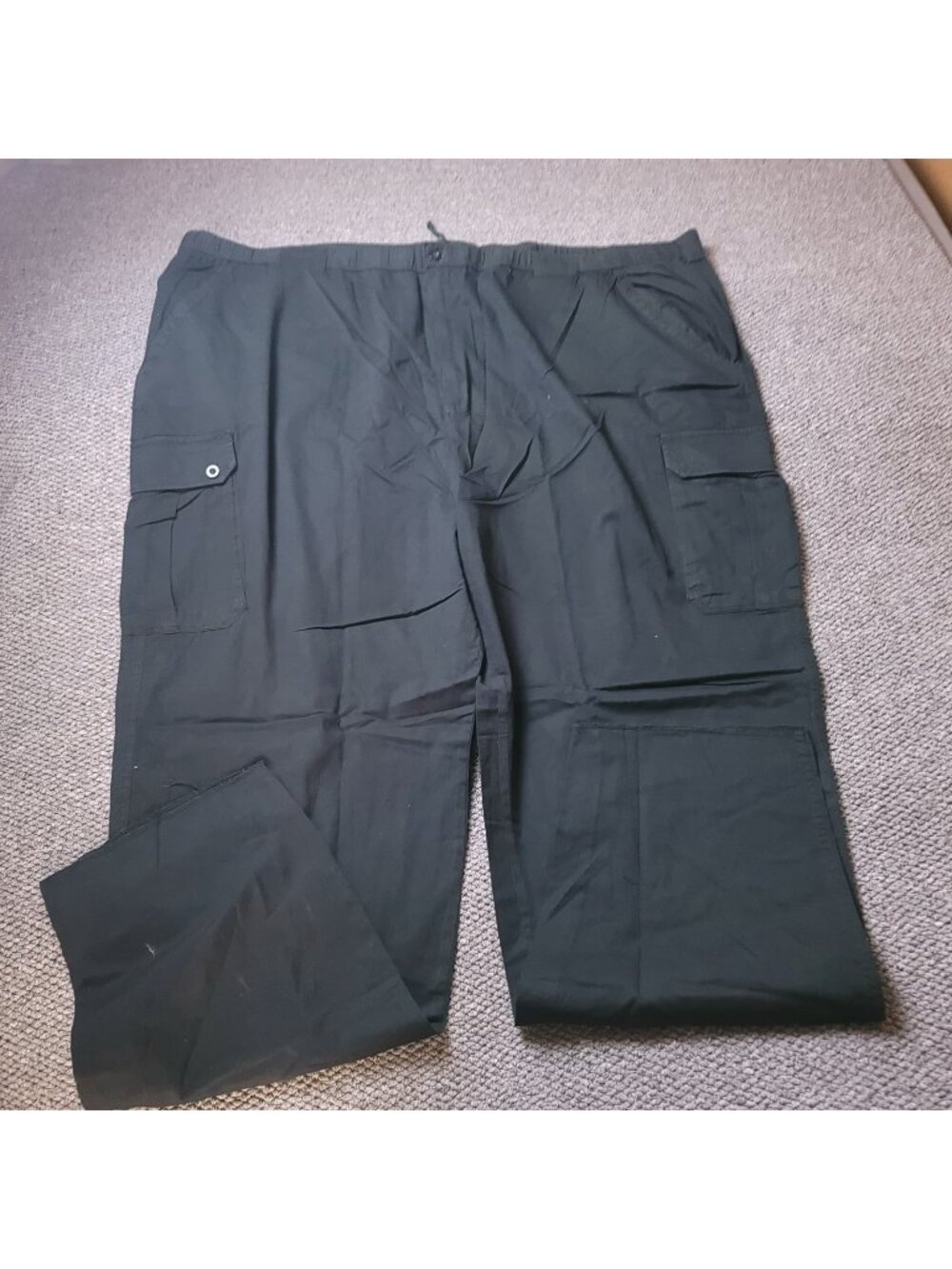 KingSize Cargo Pants Mens 6XL x38L Big Tall Khaki Elastic LL Chino Black y2K